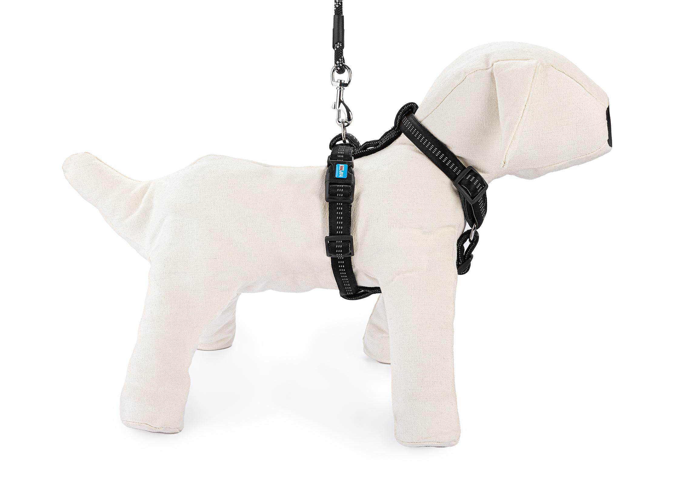 szelki-regulowane-soft-style-m-czarne-odblaskowe